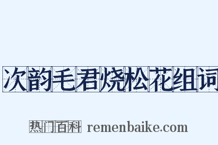 次韵毛君烧松花组词是什么意思的图片
